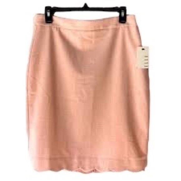 Elle Women's Pink Straight Pencil Short Midi Skirt Career Office Skirt, Sz 6 - Picture 1 of 13